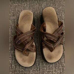 MIA Brown Wedge Sandals